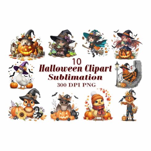 Halloween Sublimation Clipart cover image.