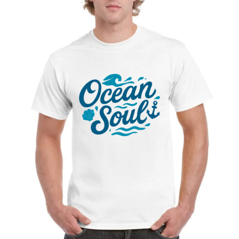 Ocean Soul T-Shirt Nautical Beach Wave Anchor Tee cover image.