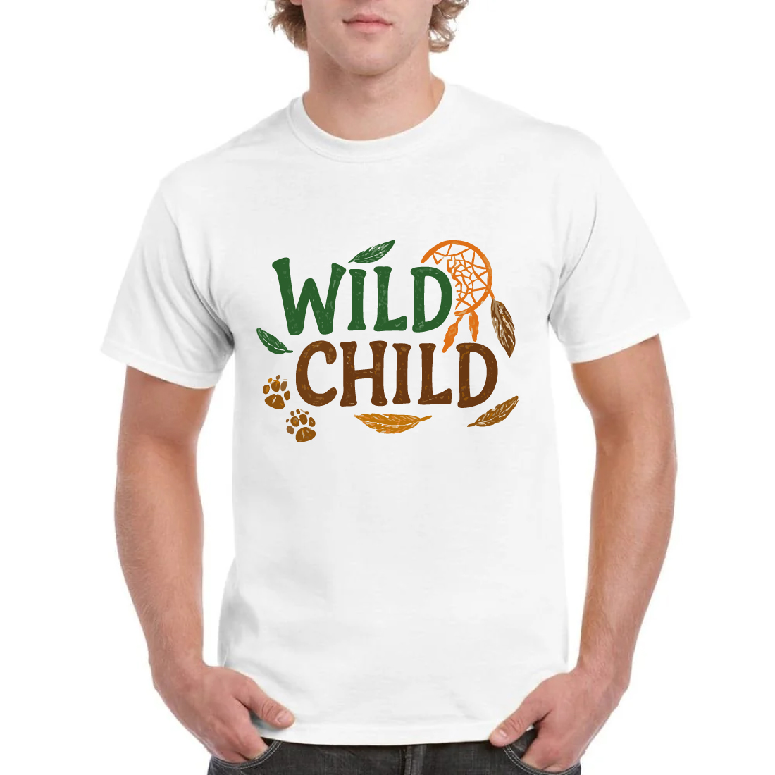 Wild Child T-Shirt Dreamcatcher Nature Boho Design cover image.