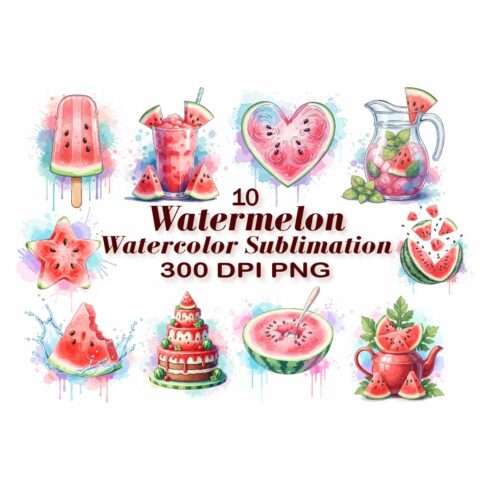 Watermelon Watercolor Sublimation cover image.