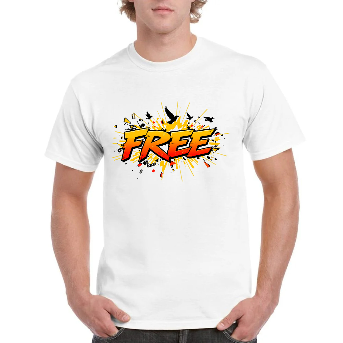 Free Spirit T-Shirt Freedom Birds Explosion Design cover image.