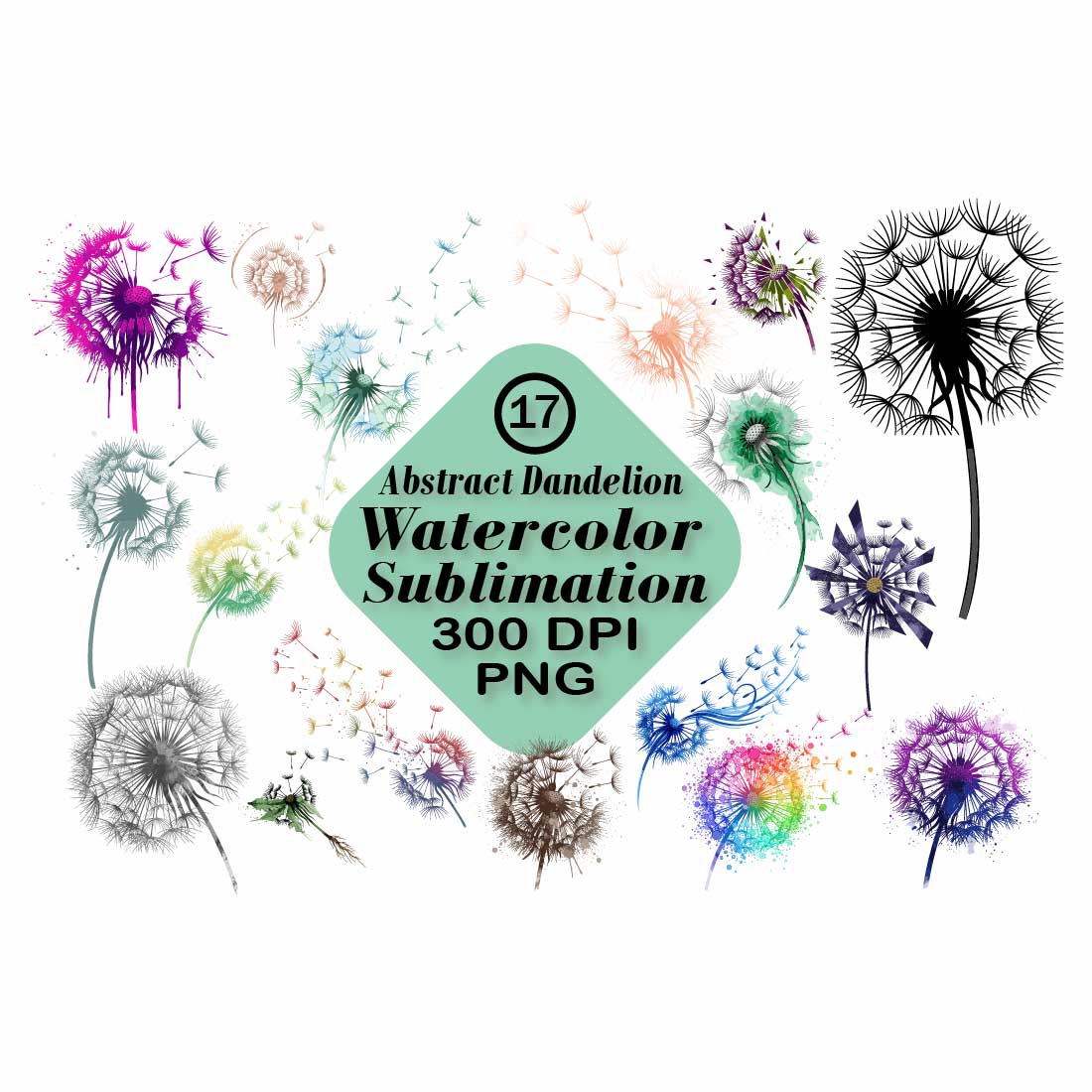 Dandelion Watercolor Sublimation cover image.