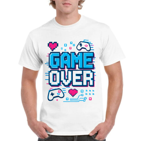 Game Over Retro Gaming T-Shirt Pixel Art Design cover image.