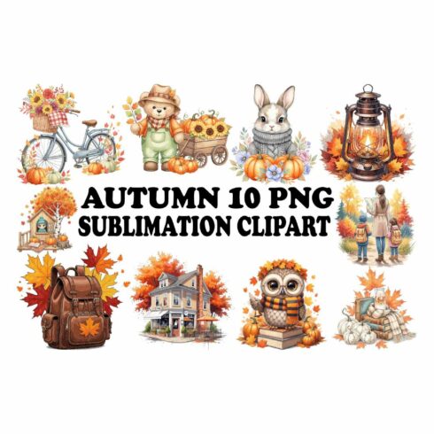 Autumn PNG Sublimation Clipart cover image.