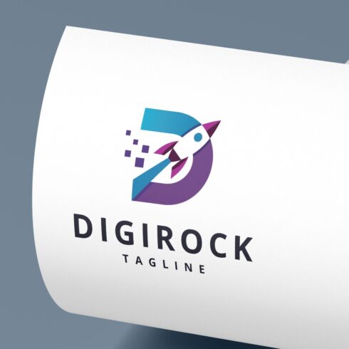 Digital Rocket D Letter Logo cover image.