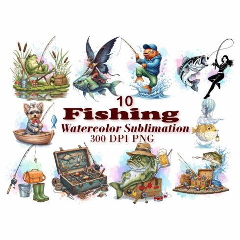 Fantasy Fishing Watercolor Sublimation cover image.
