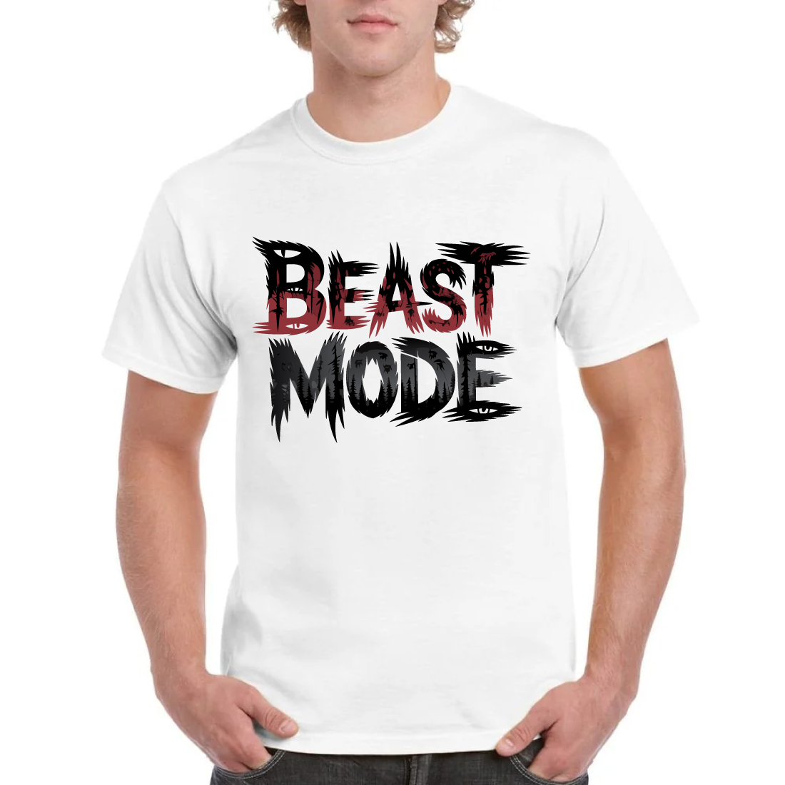 Beast Mode T-Shirt Aggressive Workout Fitness Tee cover image.