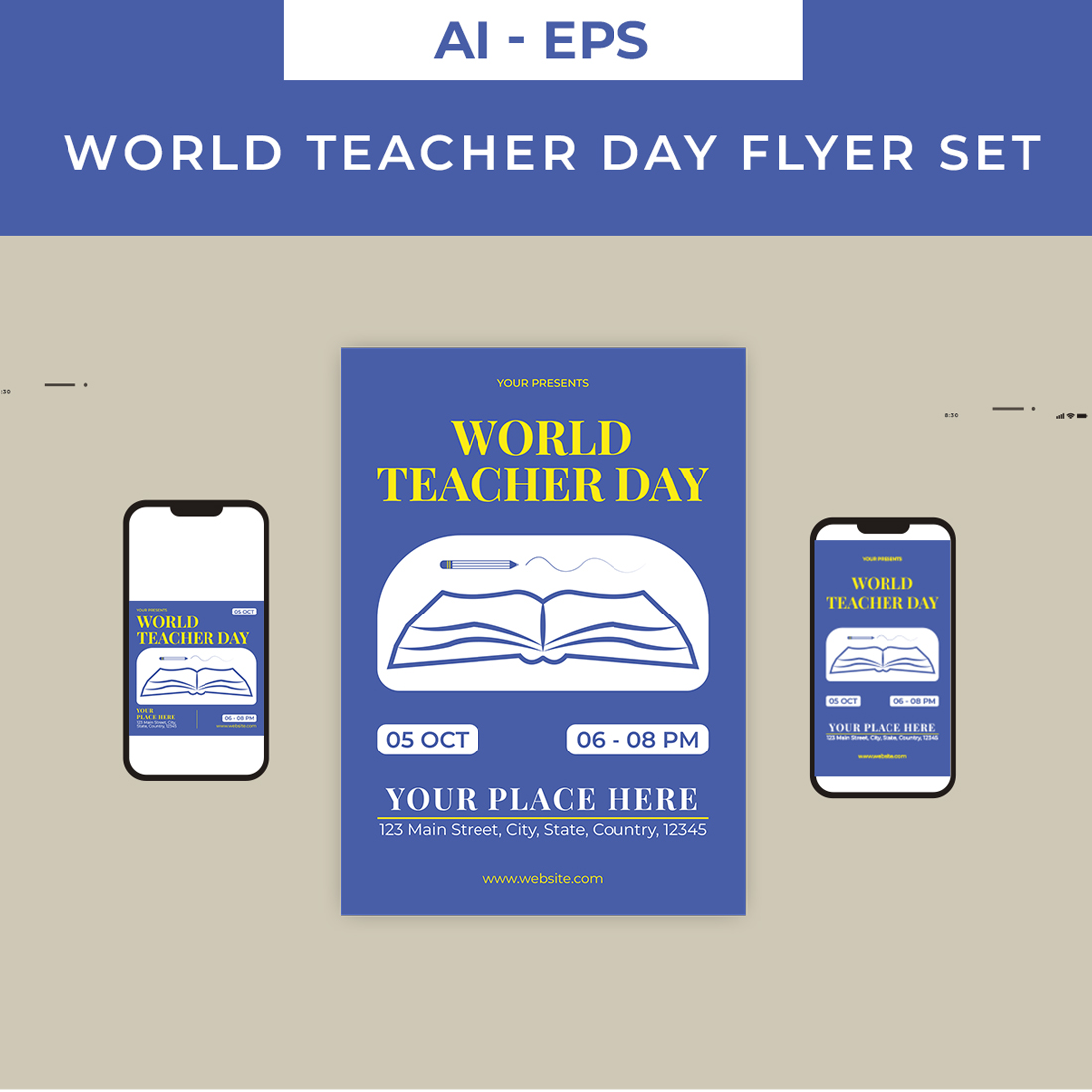 World Teacher Day Flyer Set cover image.