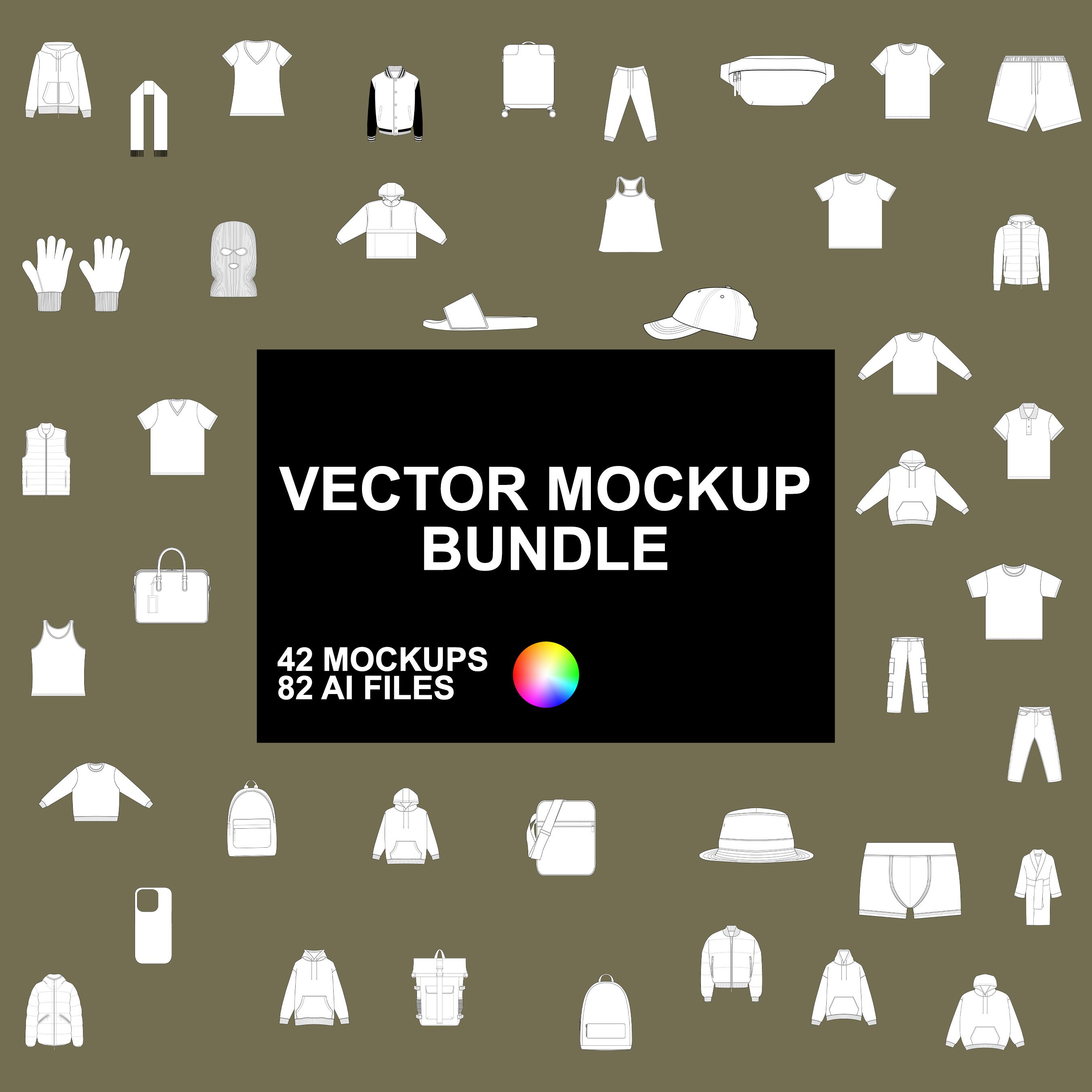 Vector Clothing Mockups Bundle cover image.