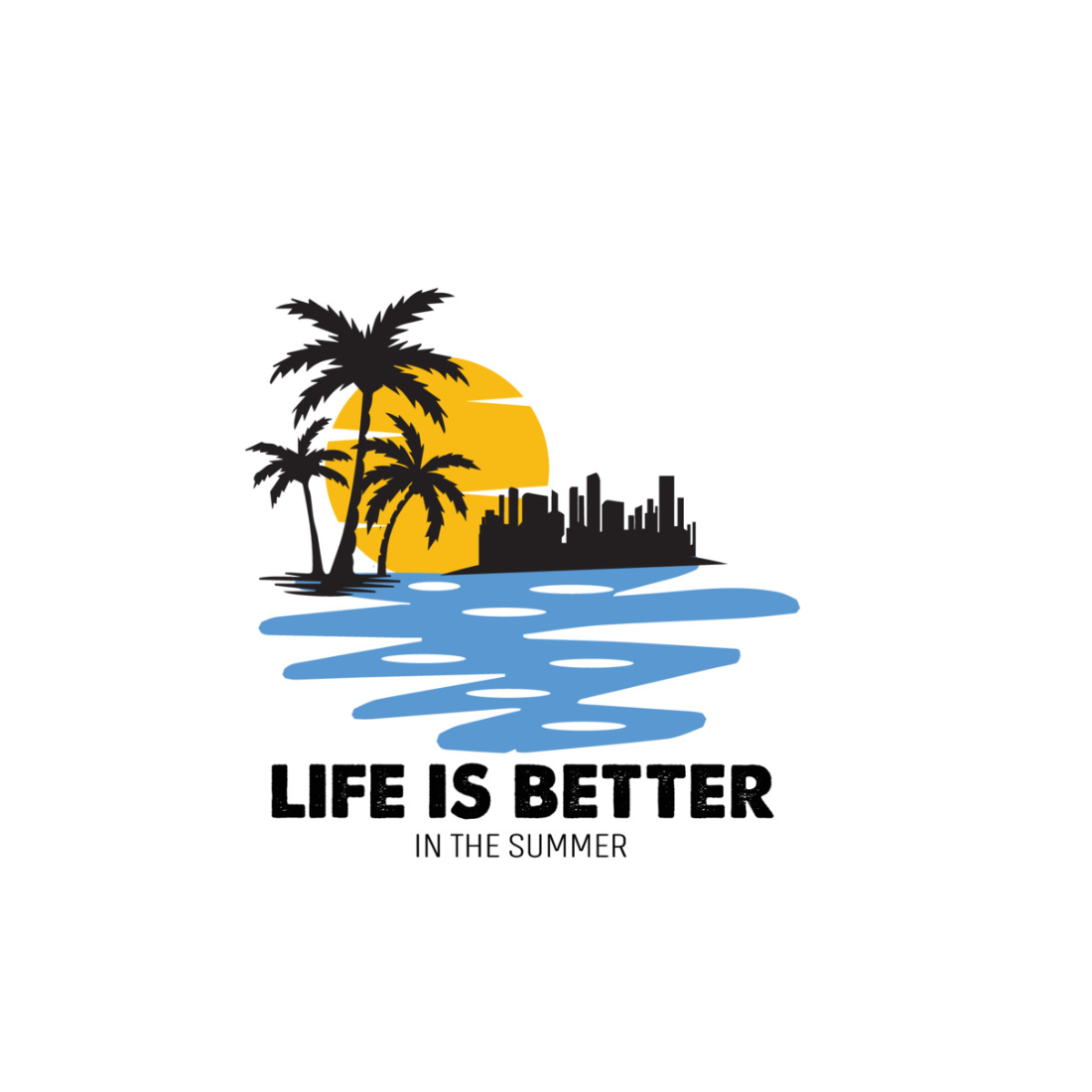 Summer day Quote T-Shirt design preview image.
