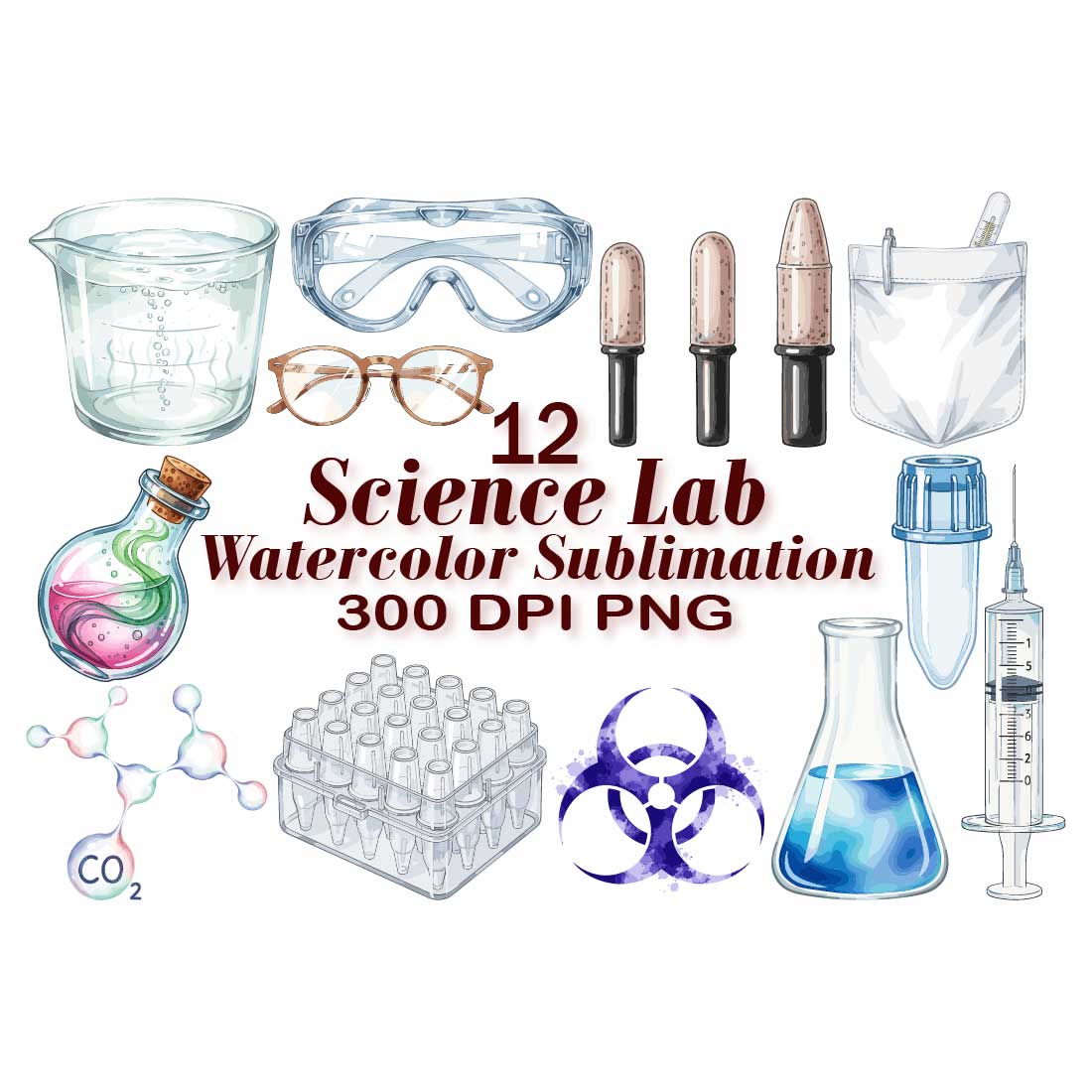 Science Lab Tools Sublimation preview image.