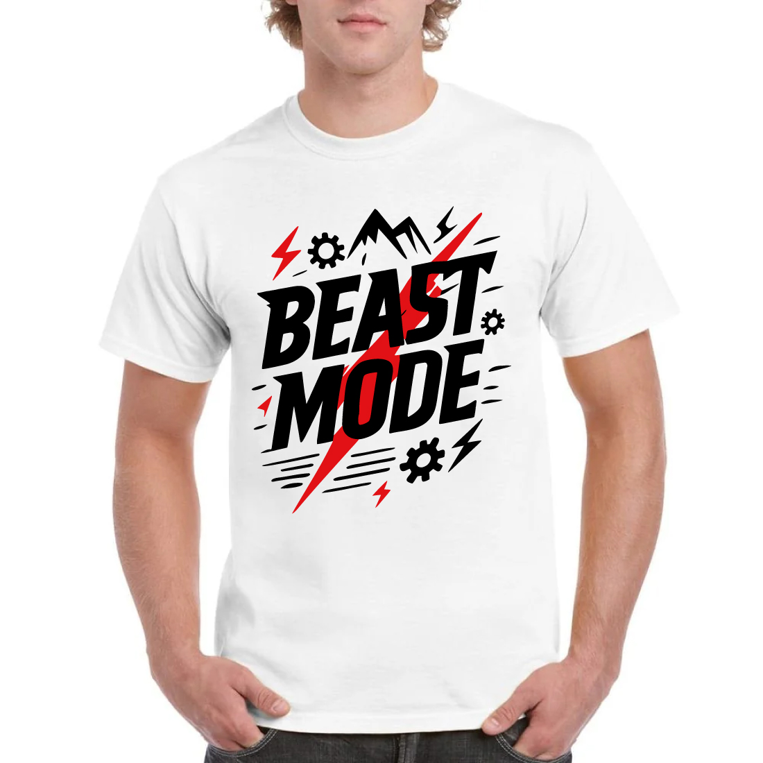 Beast Mode T-Shirt Motivational Workout Gym Design cover image.
