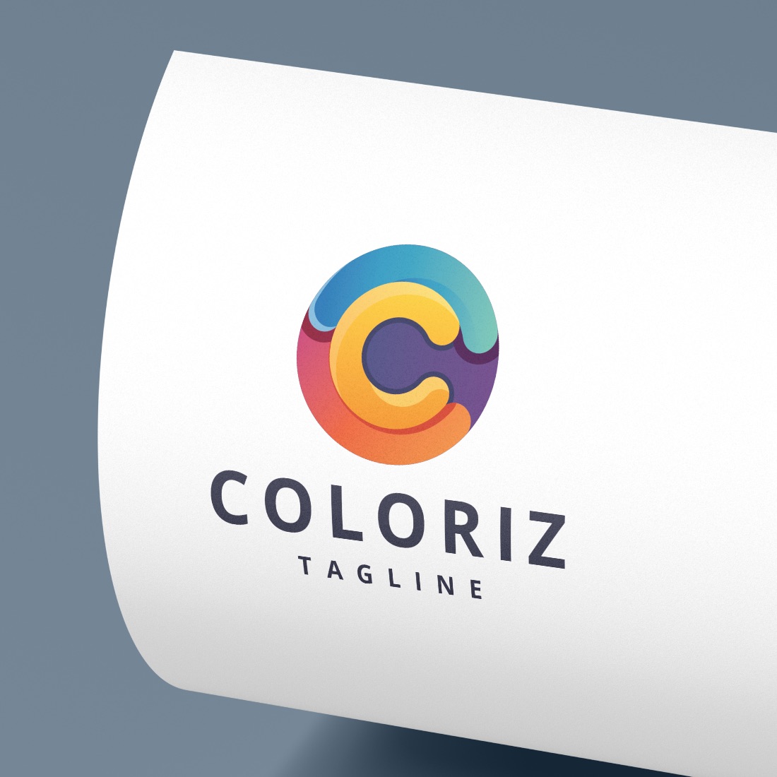 Colorful Circular C Letter Logo cover image.