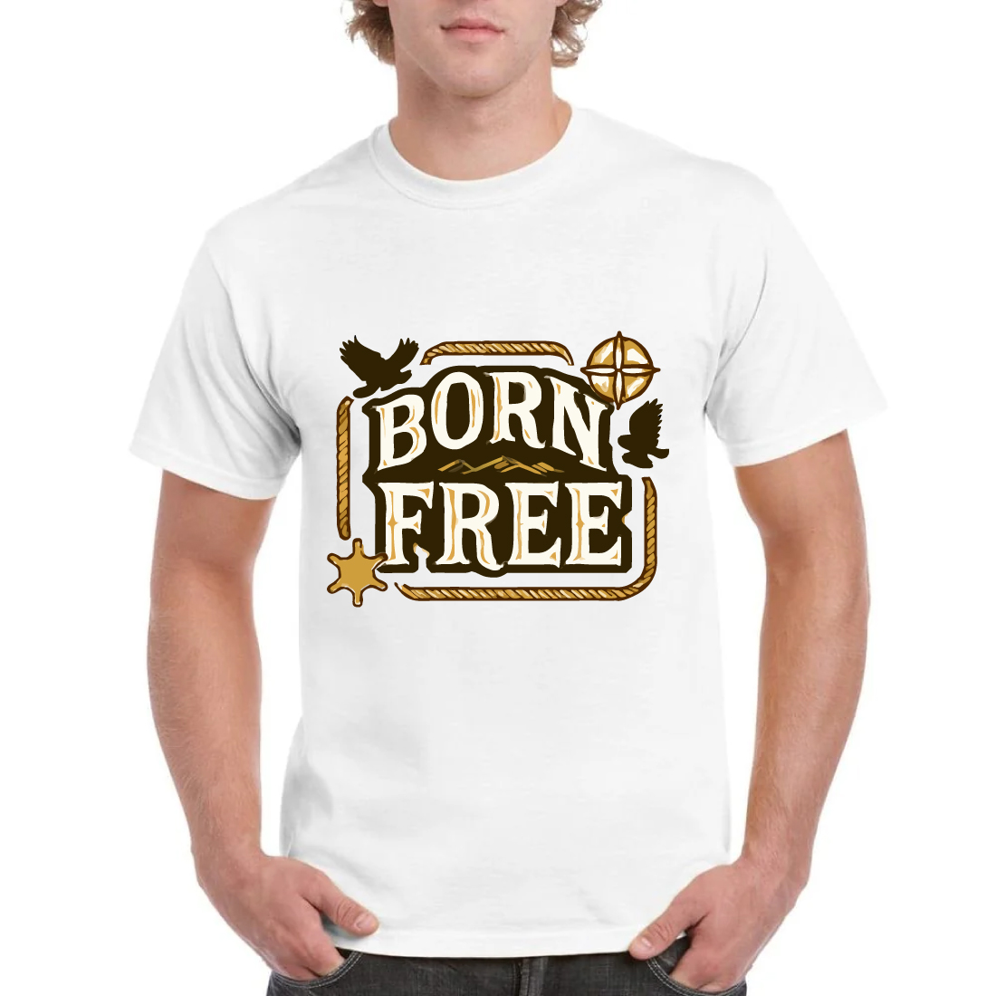 Born Free T-Shirt Eagle Western Vintage Adventure cover image.