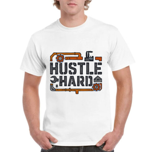 Hustle Hard T-Shirt Work Tools Motivational Design cover image.