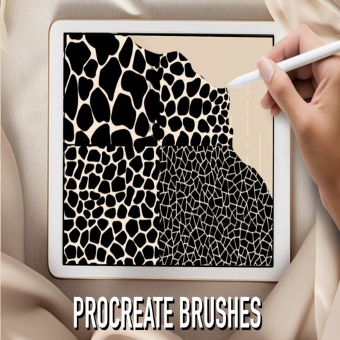 Animal print Procreate brush Giraffe pattern cover image.