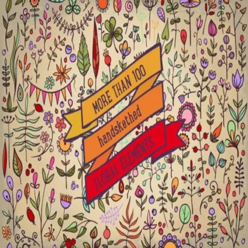 100 Handsketched Florals cover image.