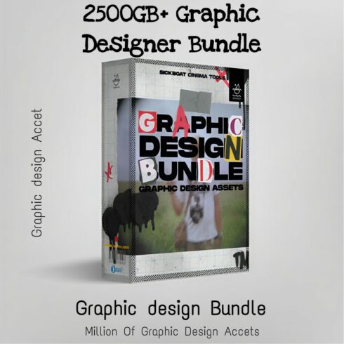 Mega Graphic Bundle 2500+GB Graphic Designer Bundle New Resell Right cover image.