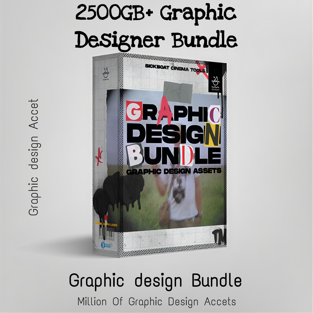 Mega Graphic Bundle 2500+GB Graphic Designer Bundle New Resell Right preview image.