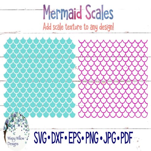 Mermaid Scales SVG Bundle Two Scale Print Files cover image.