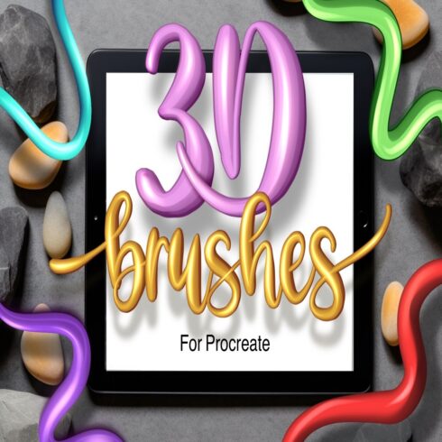 3D Lettering Procreate Brushes cover image.