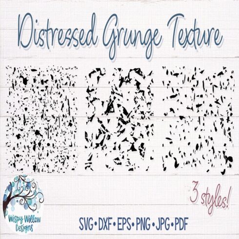 Distressed Grunge Texture SVG Bundle Distressed Overlay cover image.