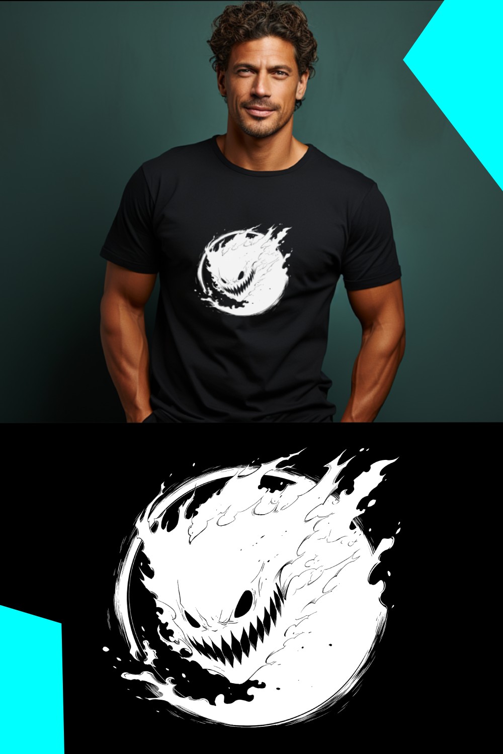 Monster Character Illustration For Your T-Shirt Design pinterest preview image.