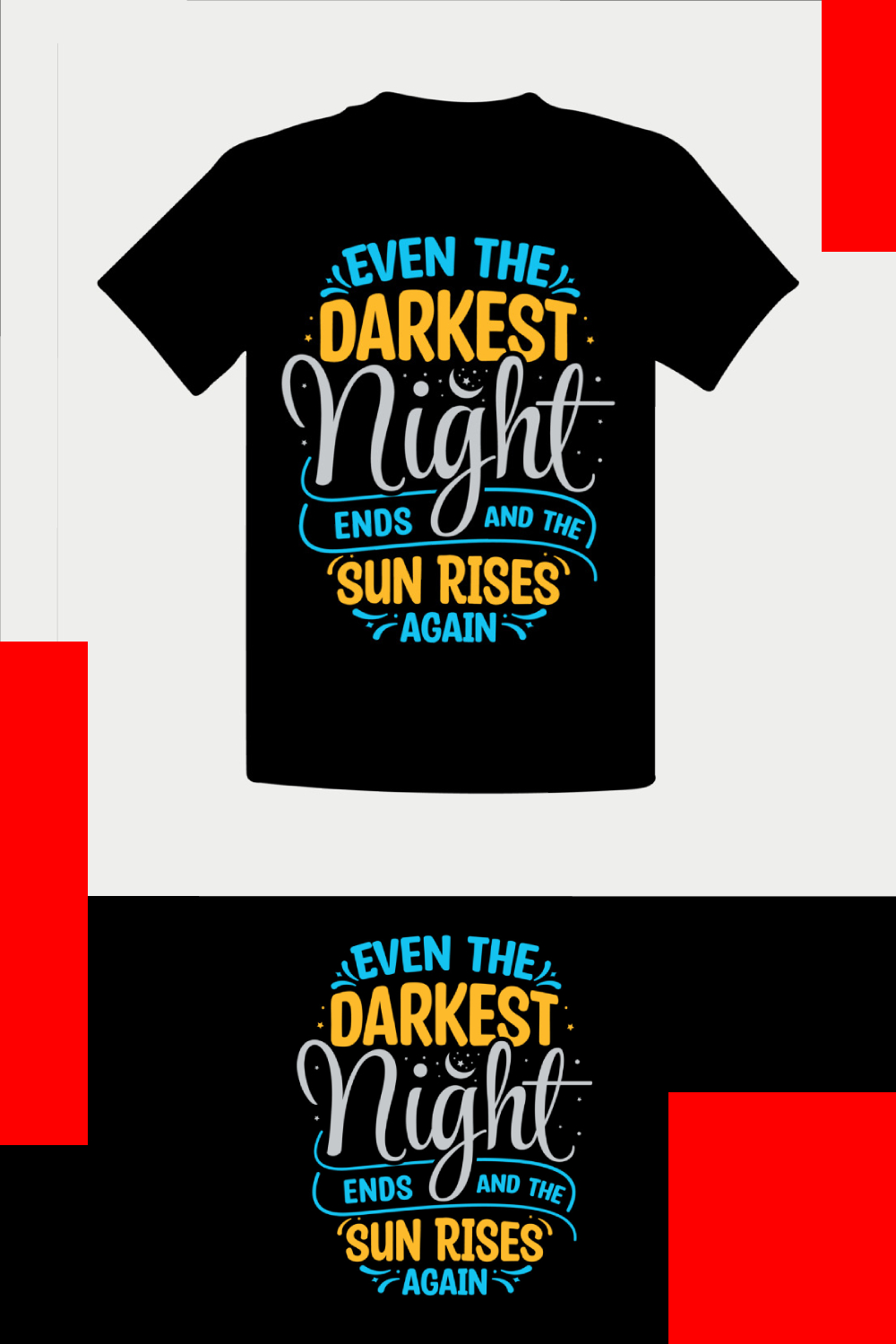 Inspirational T shirt Design pinterest preview image.