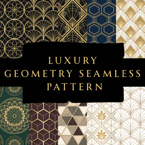 10 Luxury Geometry Seamless Pattern cover image.