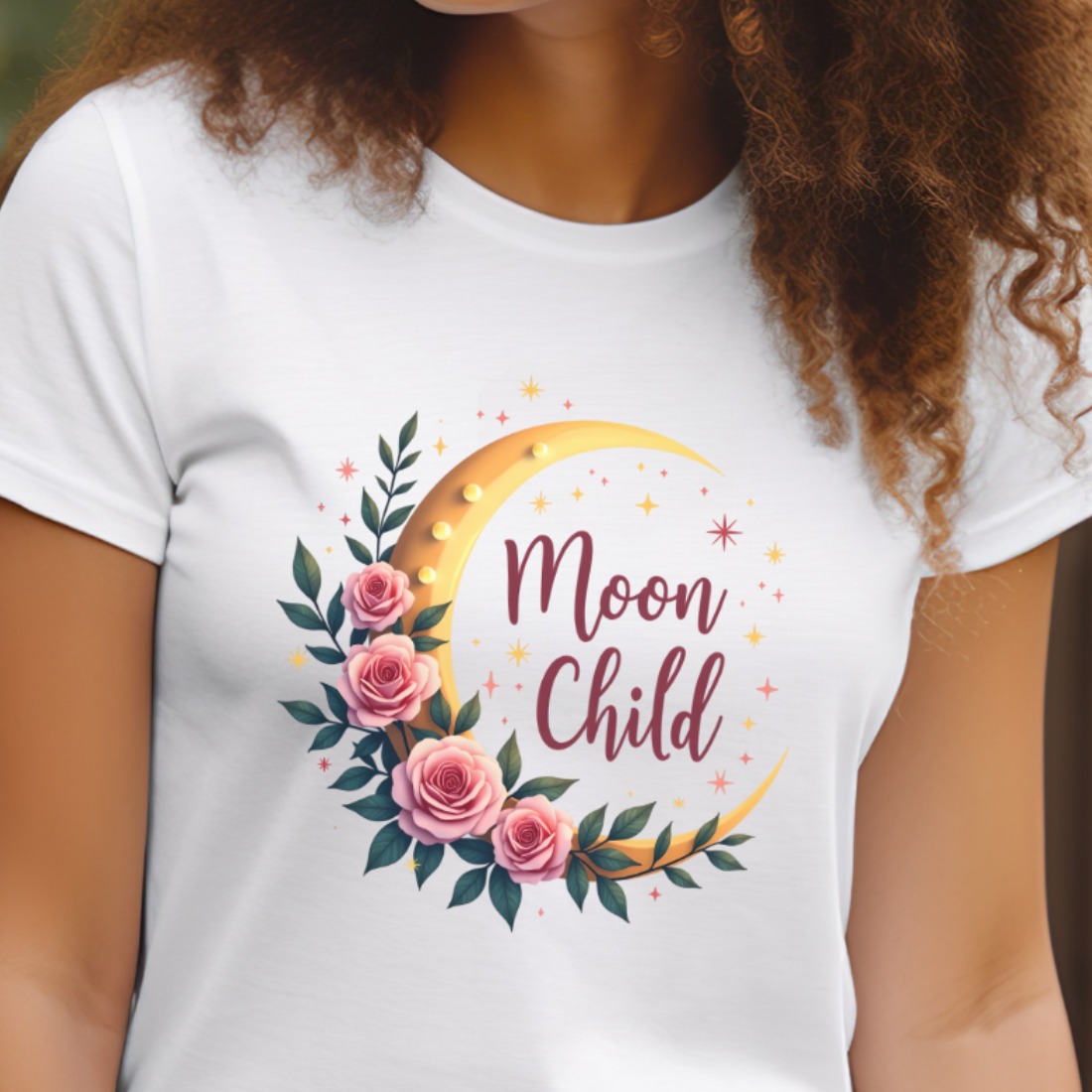 Floral Crescent Moon Butterfly PNG Bundle preview image.