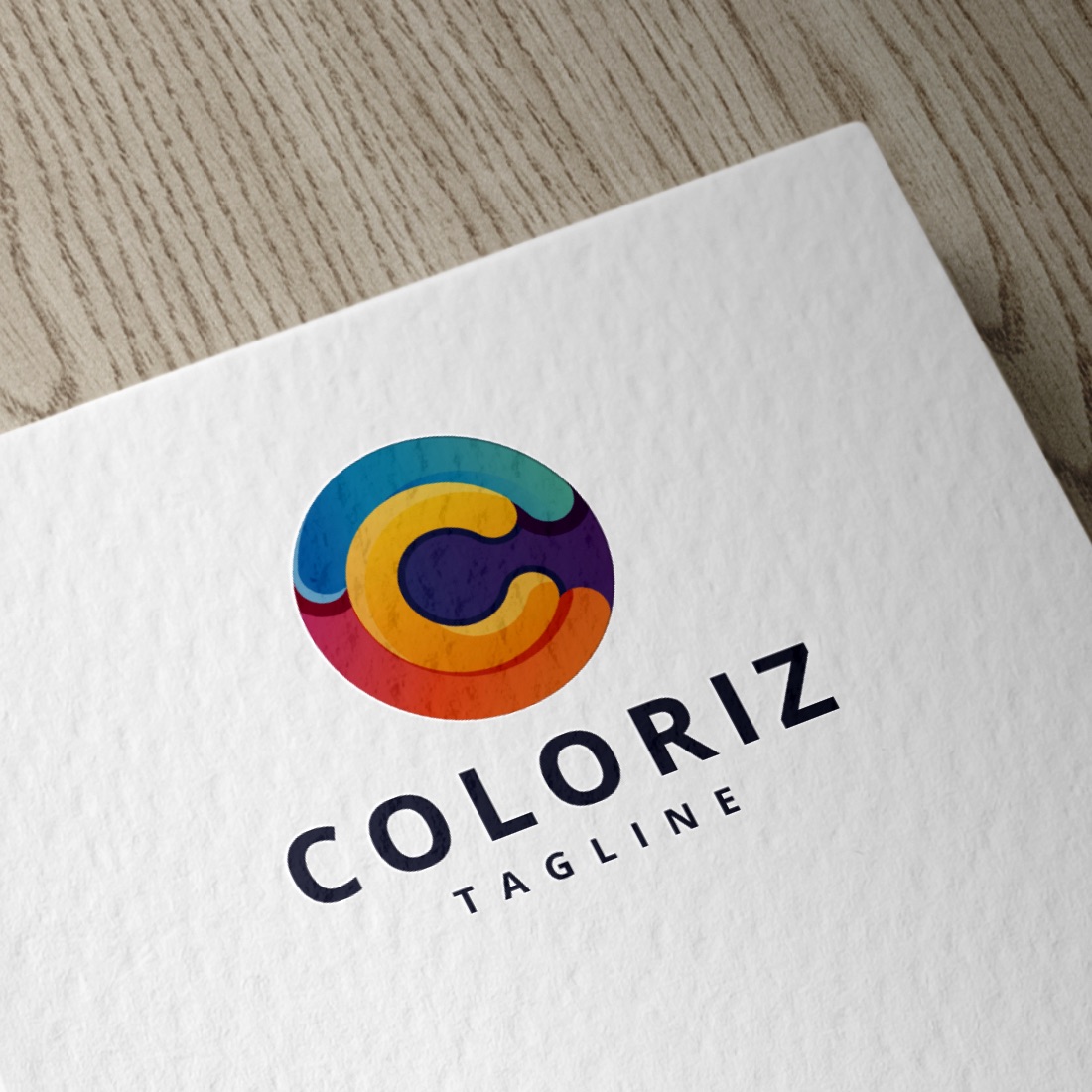 Colorful Circular C Letter Logo preview image.