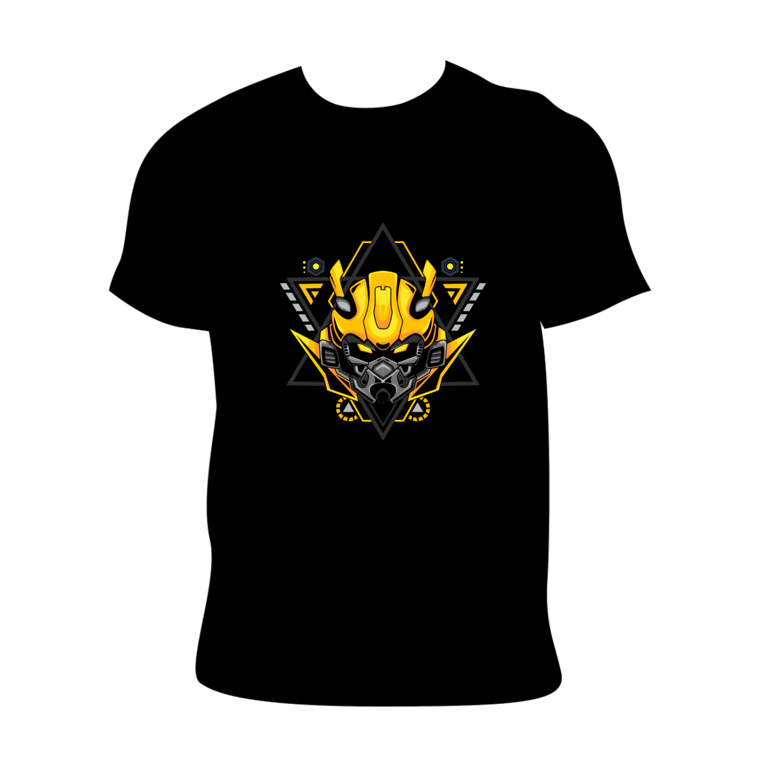 Illustration vector graphic of cyborg robot knight in the sacred geometry ornaments background, Perfect for T-Shirt Design cover image.