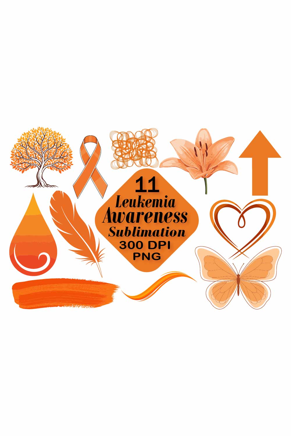 Leukemia Awareness Sublimation pinterest preview image.