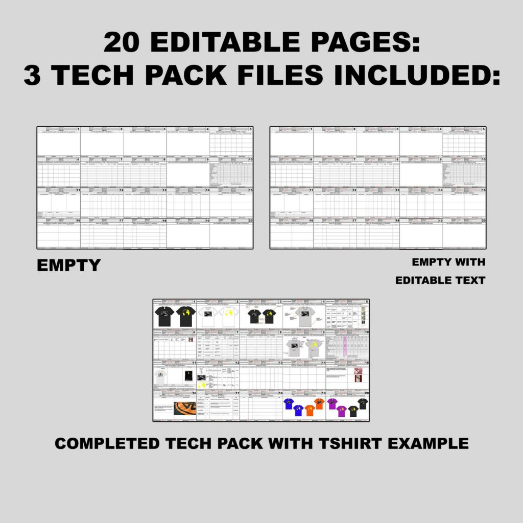 Tech Pack Covers Apparel Tech Pack Builder - MasterBundles