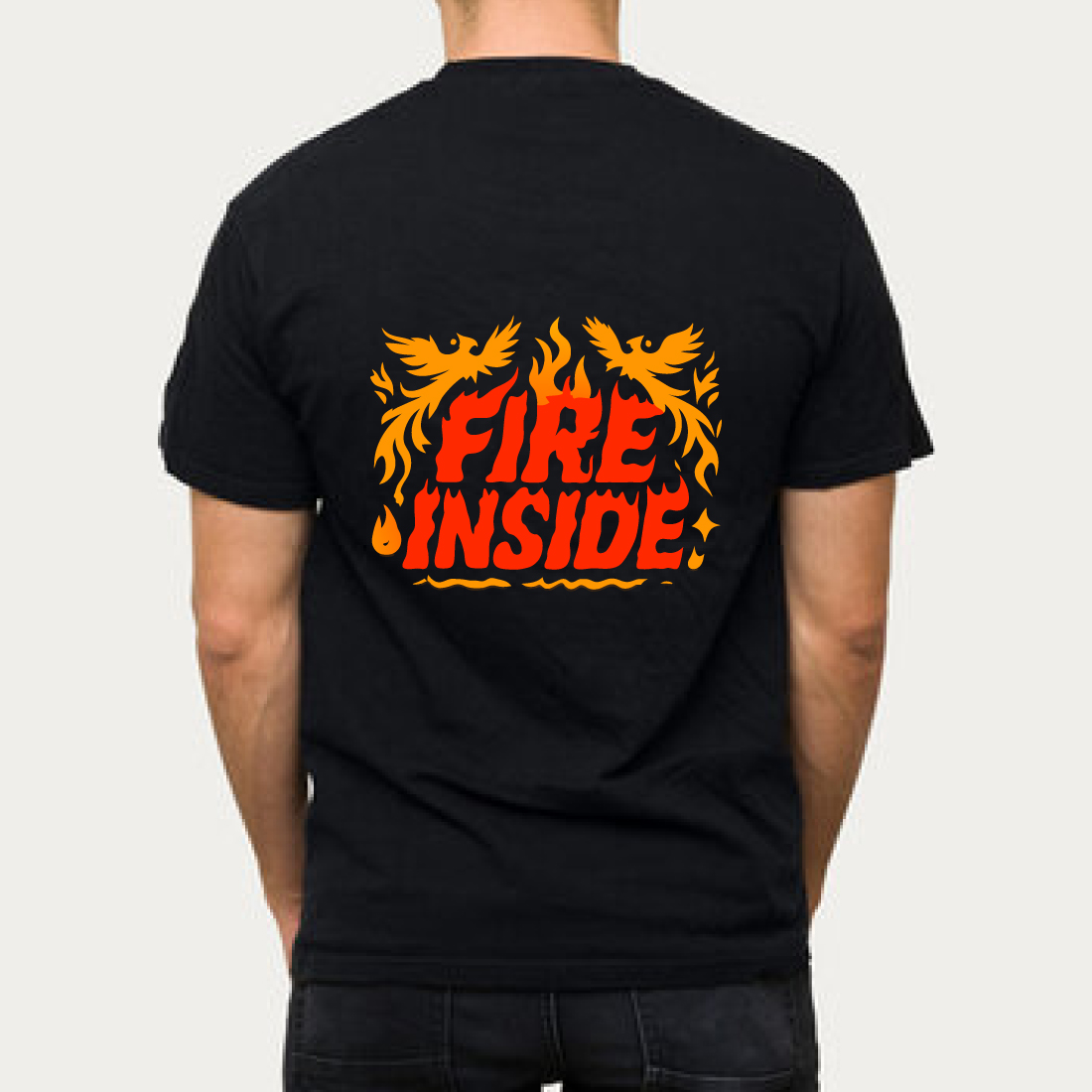 Fire Inside Phoenix T-Shirt Motivational Flame Tee preview image.