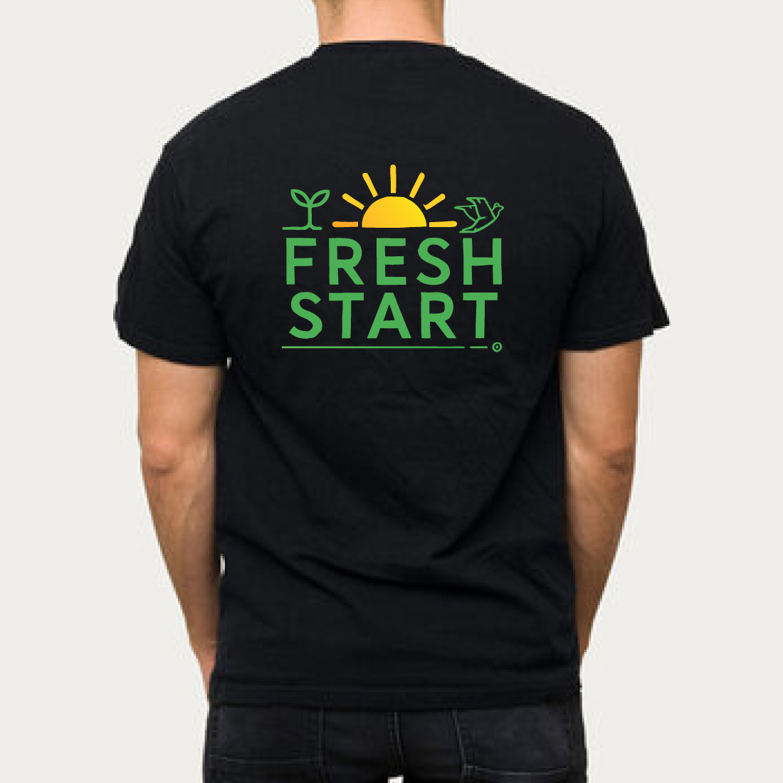 Fresh Start T-Shirt Nature Sun Plant Green Design preview image.