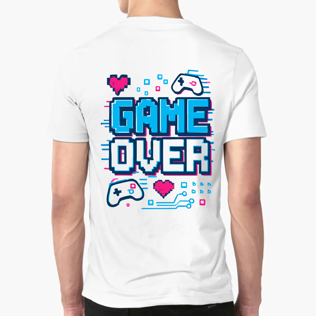 Game Over Retro Gaming T-Shirt Pixel Art Design preview image.