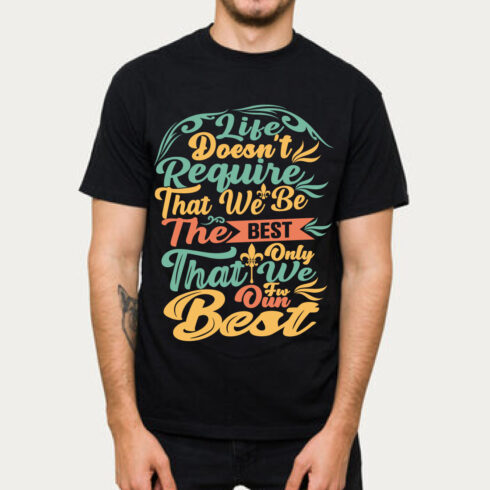 Life Doesn't Require Best Motivational T-Shirt cover image.
