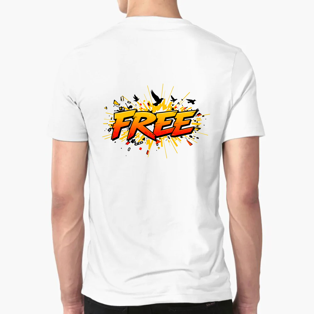 Free Spirit T-Shirt Freedom Birds Explosion Design preview image.