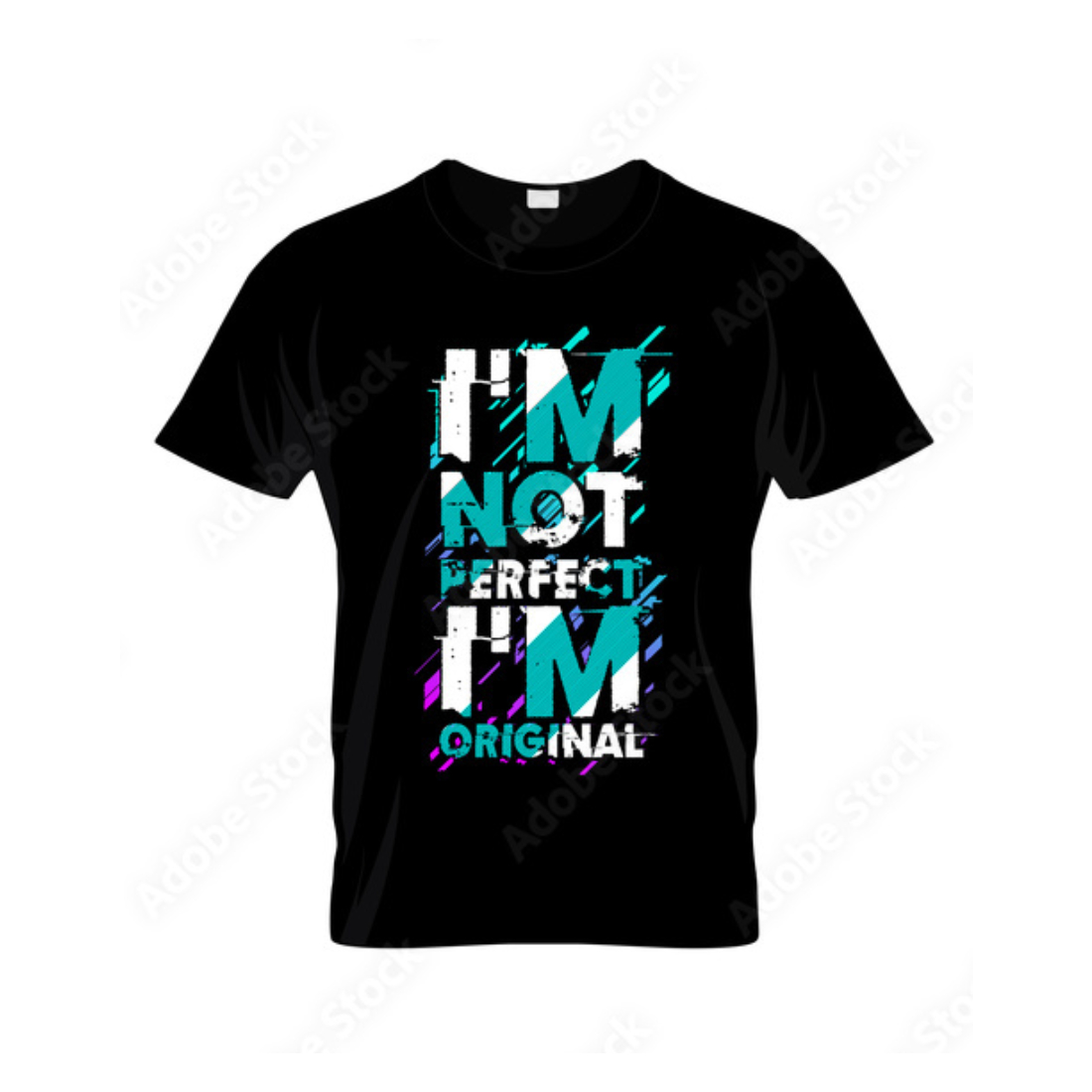 I'm Not Perfect I'm Original Typography T Shirt Design cover image.