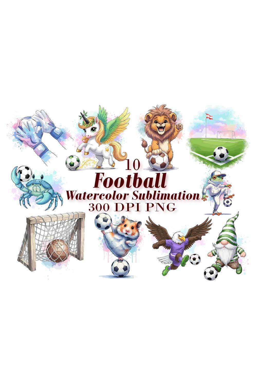 Whimsical Football Sublimation pinterest preview image.