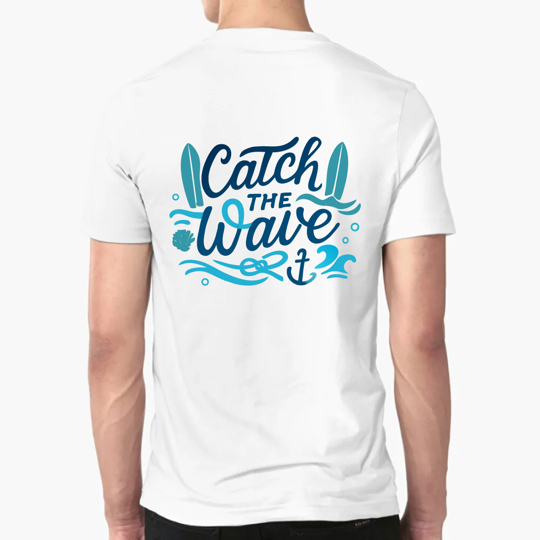 Catch The Wave Surfing Ocean Beach T-Shirt Surf preview image.