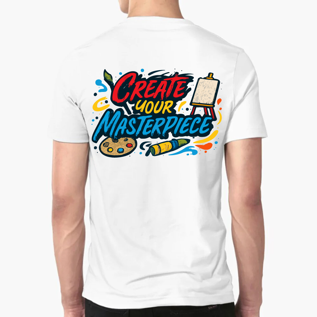 Create Your Masterpiece Art Paint Brush T-Shirt preview image.