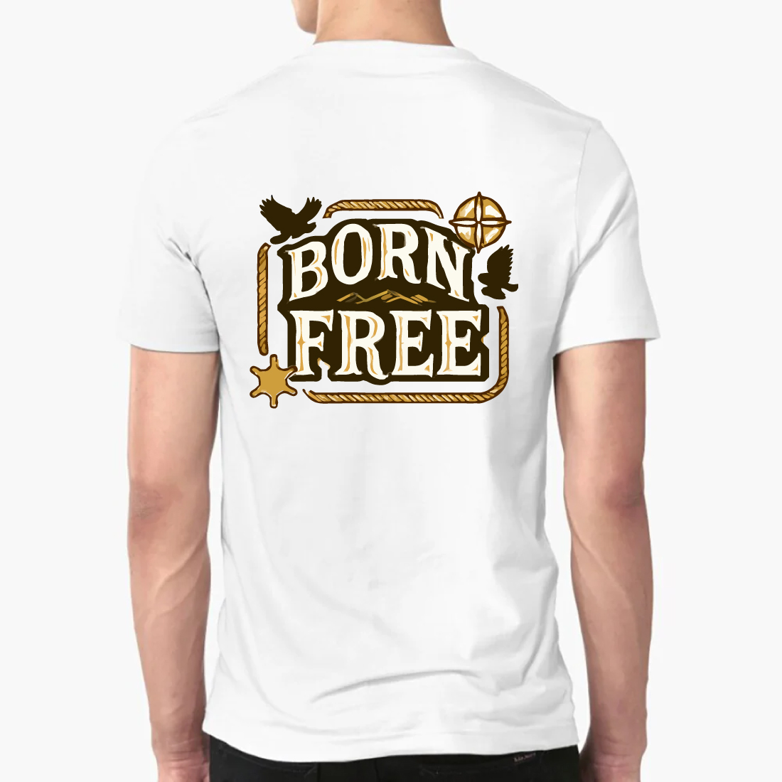 Born Free T-Shirt Eagle Western Vintage Adventure preview image.