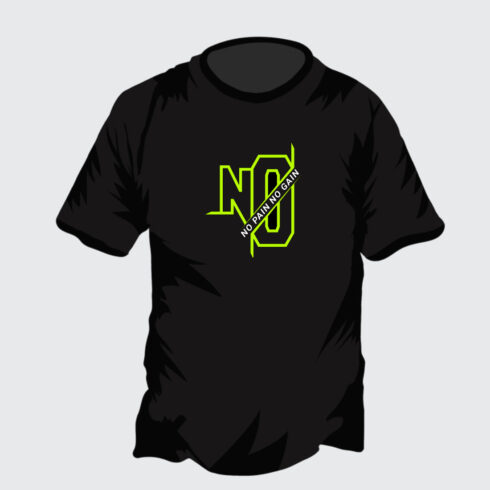 No Pain No Gain T-Shirt Design cover image.