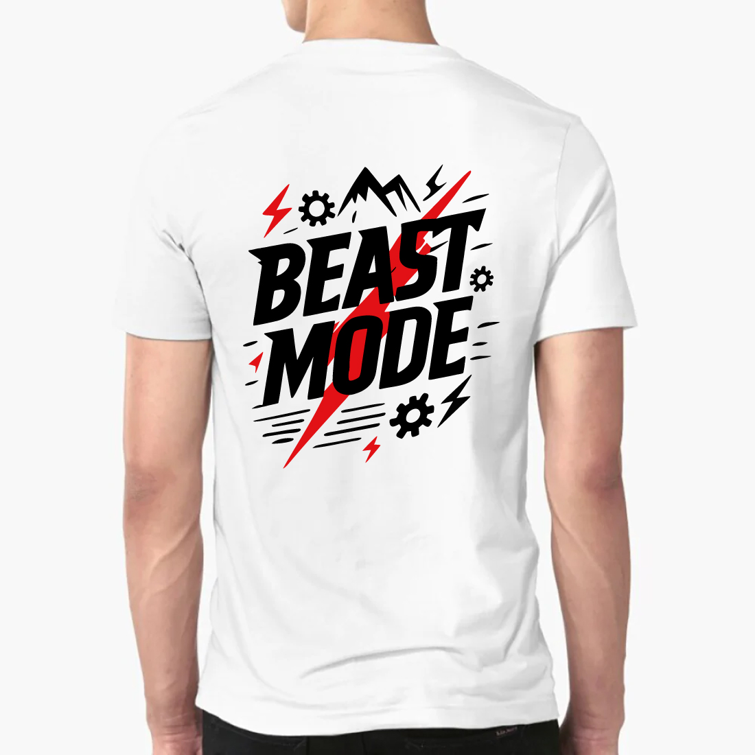 Beast Mode T-Shirt Motivational Workout Gym Design preview image.