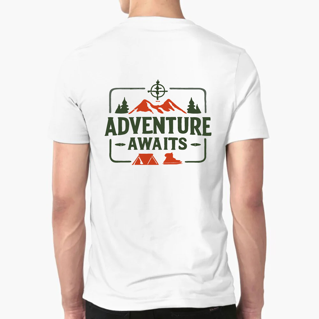 Adventure Awaits Outdoor Camping Hiking T-Shirt preview image.