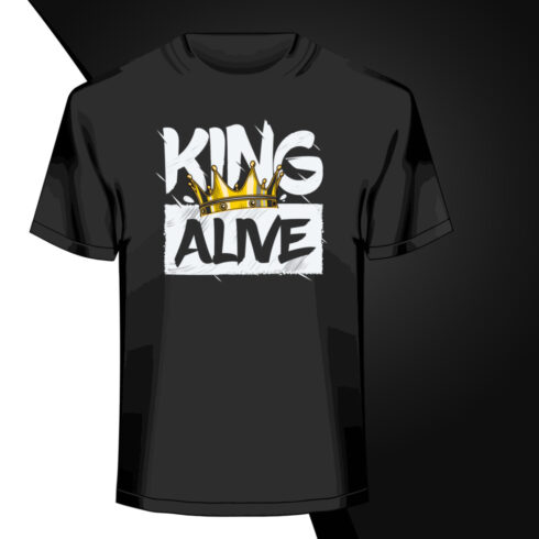 Trendy t shirt design artwork The King Crown T-shirt design cover image.