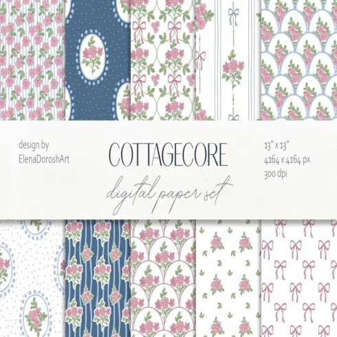 Blooming Cottagecore Dreams Floral Pattern Collection cover image.