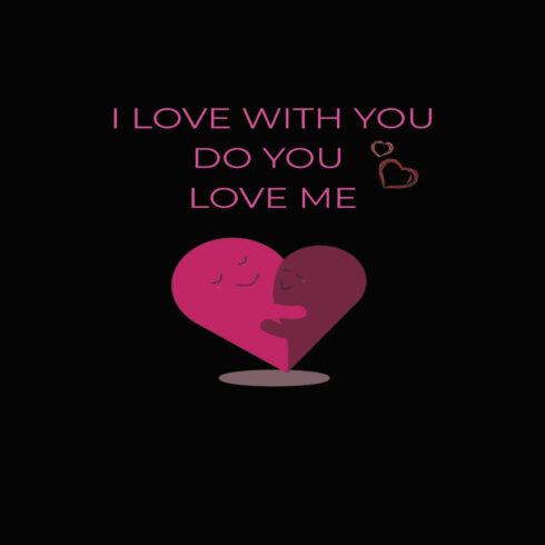 Love with you t shirt Motivation t shirt cover image.